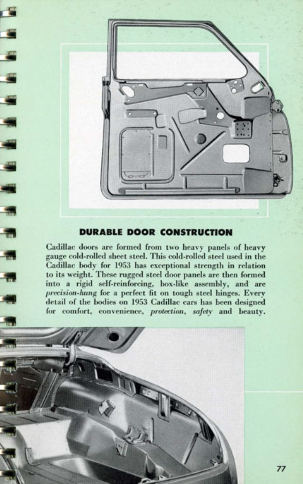 1953 Cadillac Salesmans Data Book Page 169